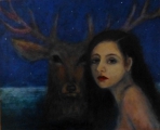 <h5>Stag Star Light</h5><p>Acrylic on Board (giclee print available)</p>